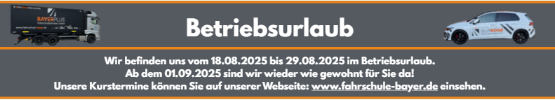 Banner Betriebsurlaub
